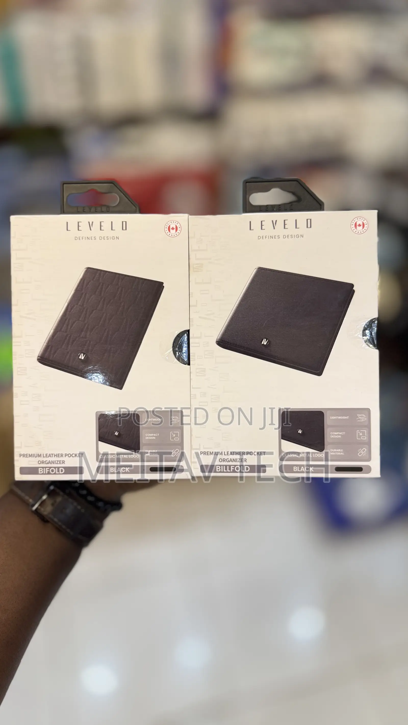 Levelo Billfold Mens Genuine Leather Slim Wallet