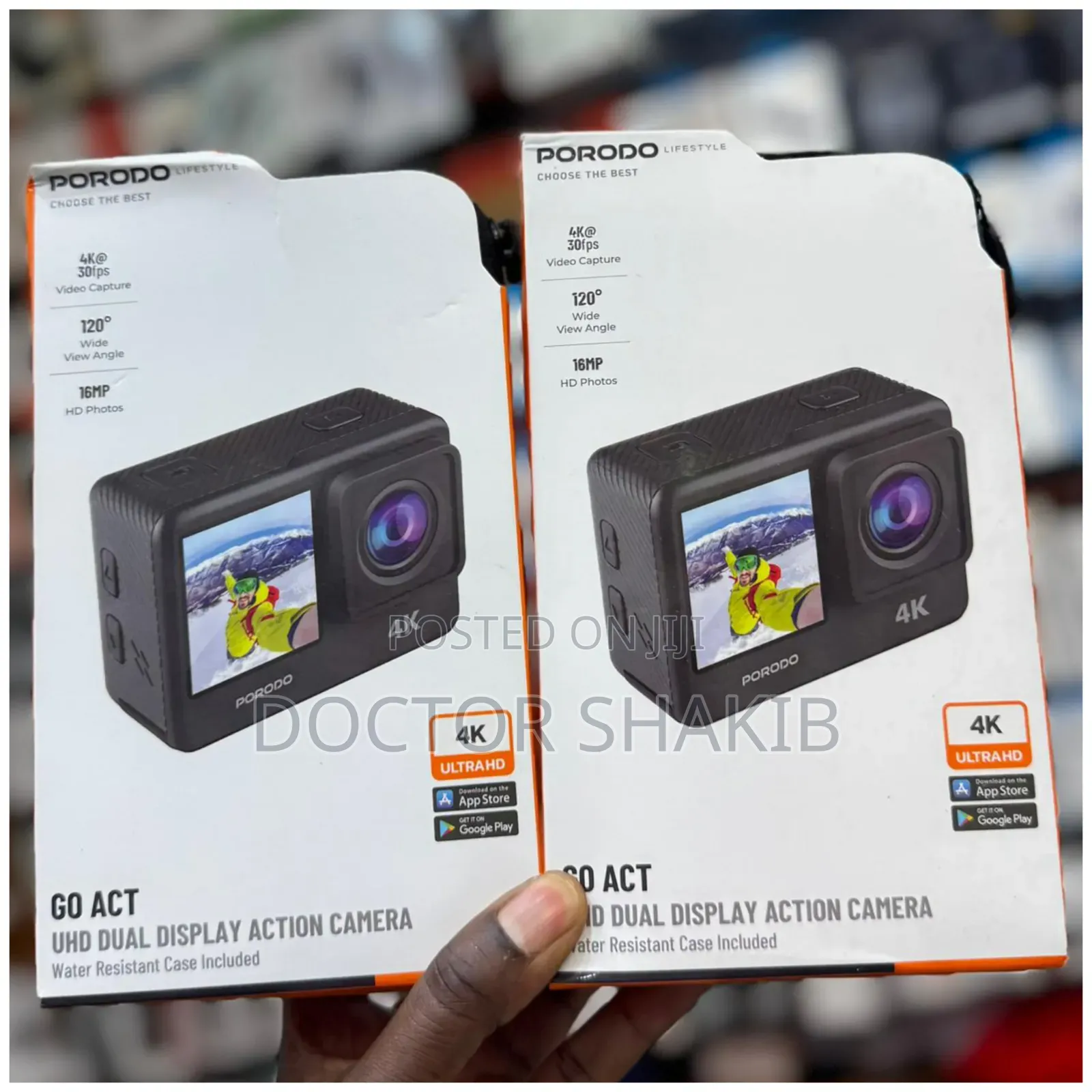 Porodo Uhd Dual Display Action Camera (Model Pd-4kacam)