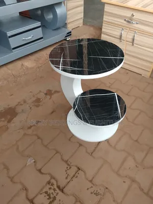 Marble Top Plant Stand (Black)