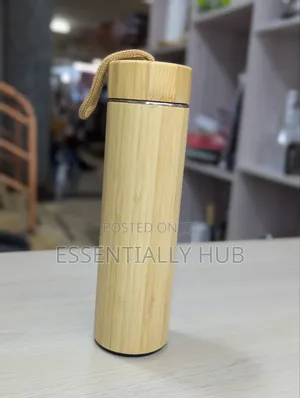 Wood Vacuum Water Bottle Custom 500ml Bamboo Flasks Vacuum Thermos