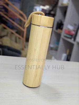 Wood Vacuum Water Bottle Custom 500ml Bamboo Flasks Vacuum Thermos