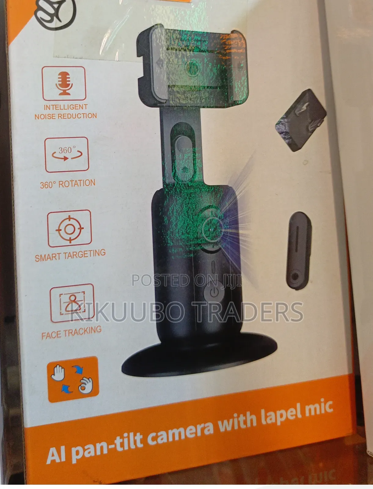 Ai Pan-Tilt Camera With a Lapel Mic.