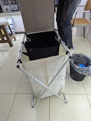 Laundry Basket Clothes Hamper Organizer Sorter Storage Foldable 2area