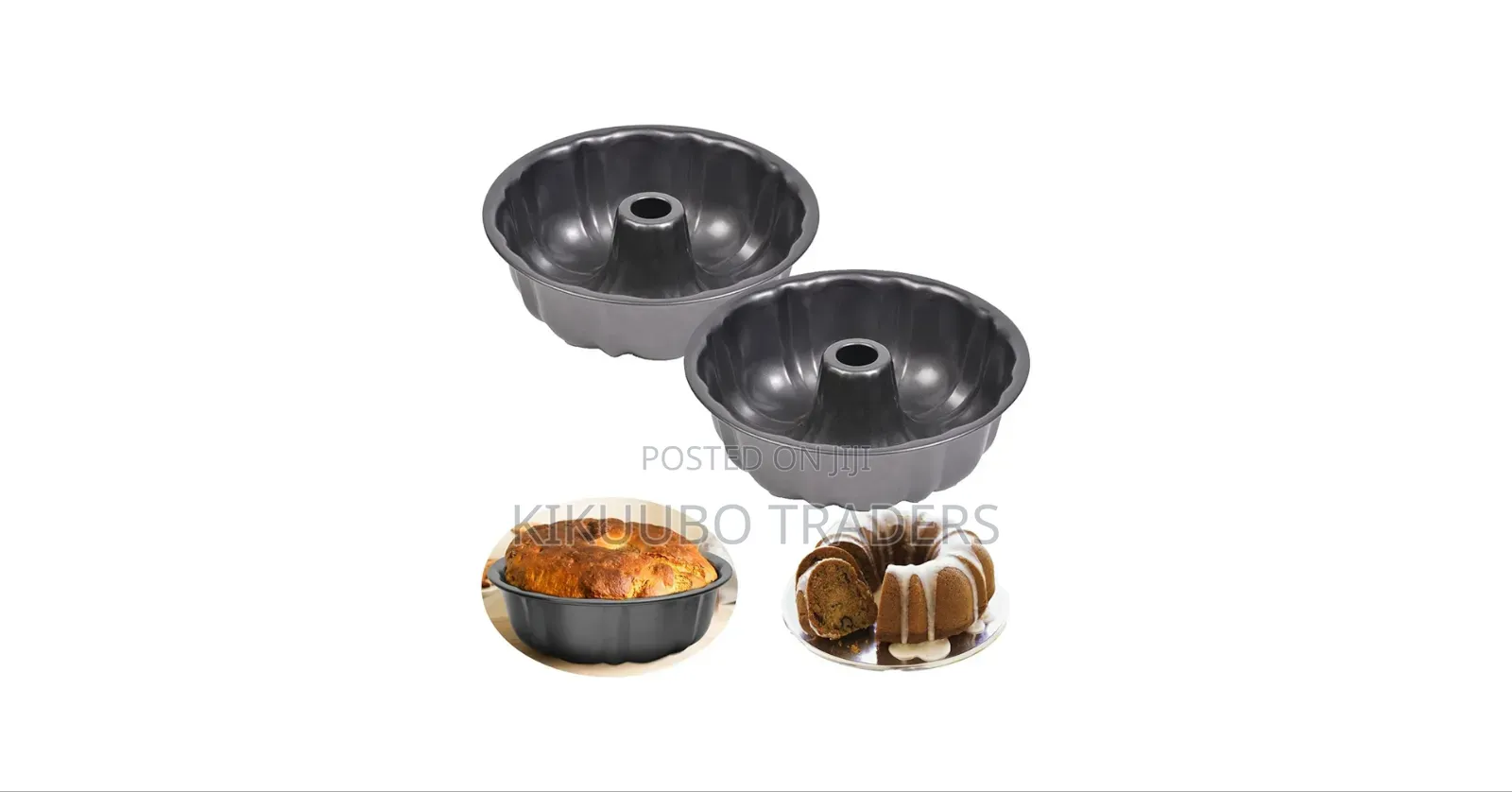 Non-Stick Cake Pan, Heavy Duty Carbon Steel Fluted Tube,