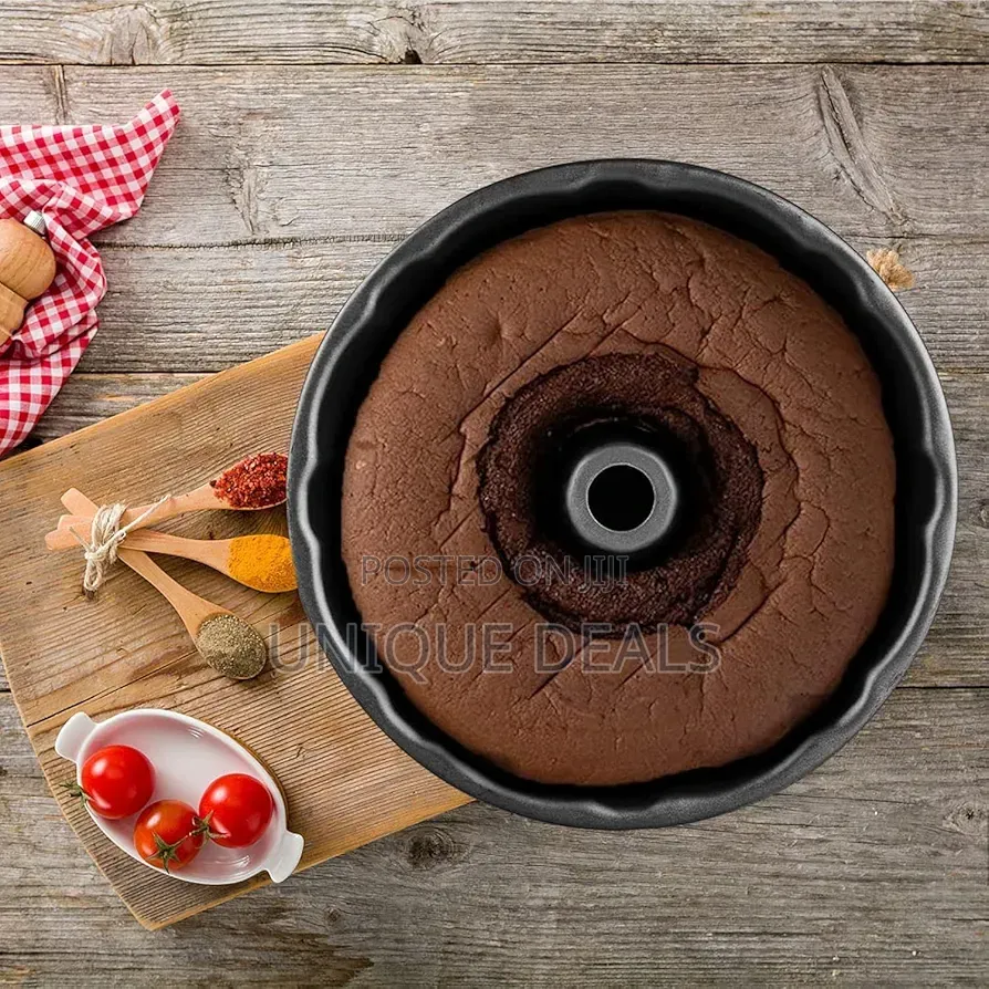 Non-Stick Cake Pan, Heavy Duty Carbon Steel Fluted Tube