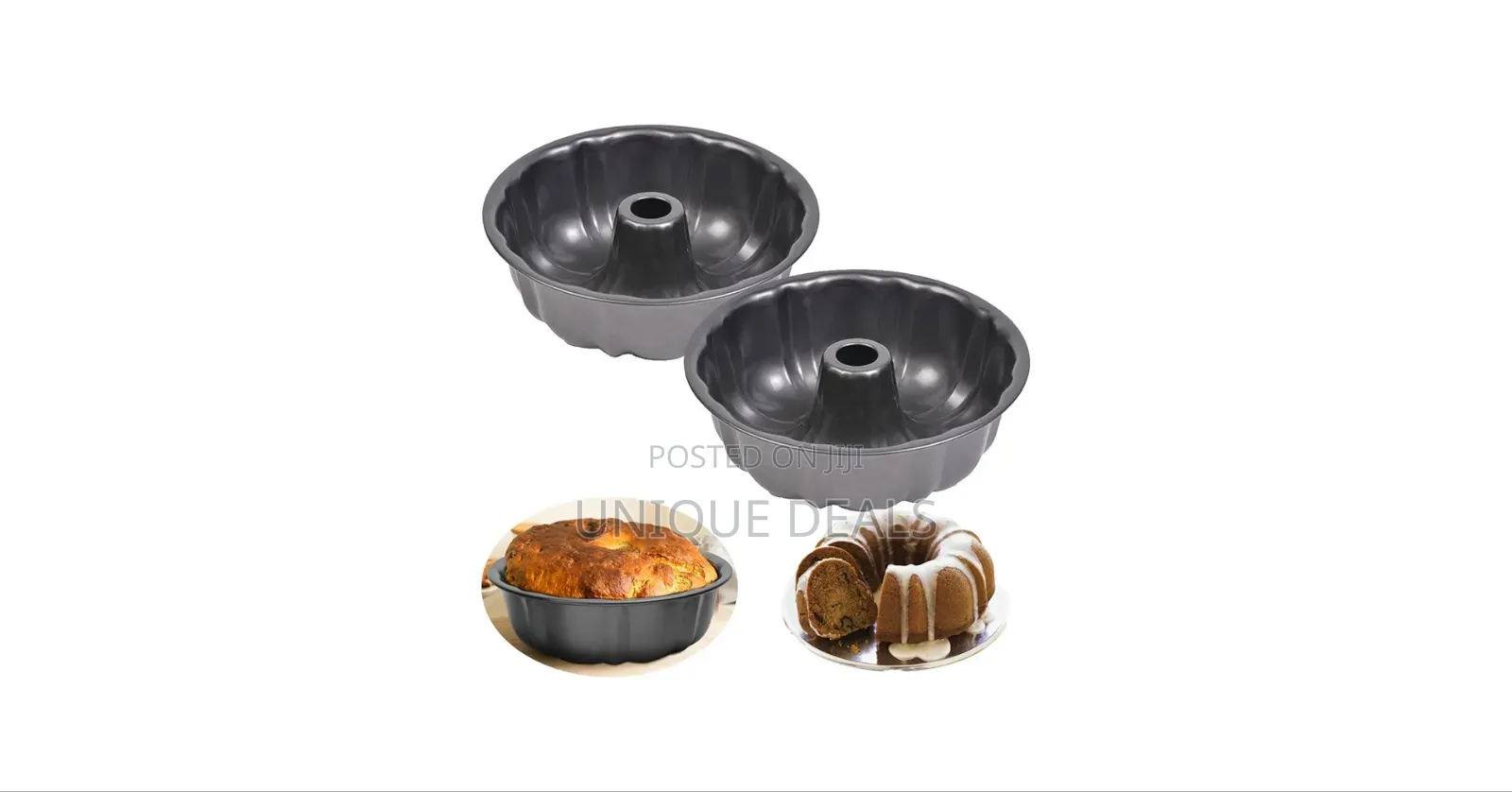 Non-Stick Cake Pan, Heavy Duty Carbon Steel Fluted Tube
