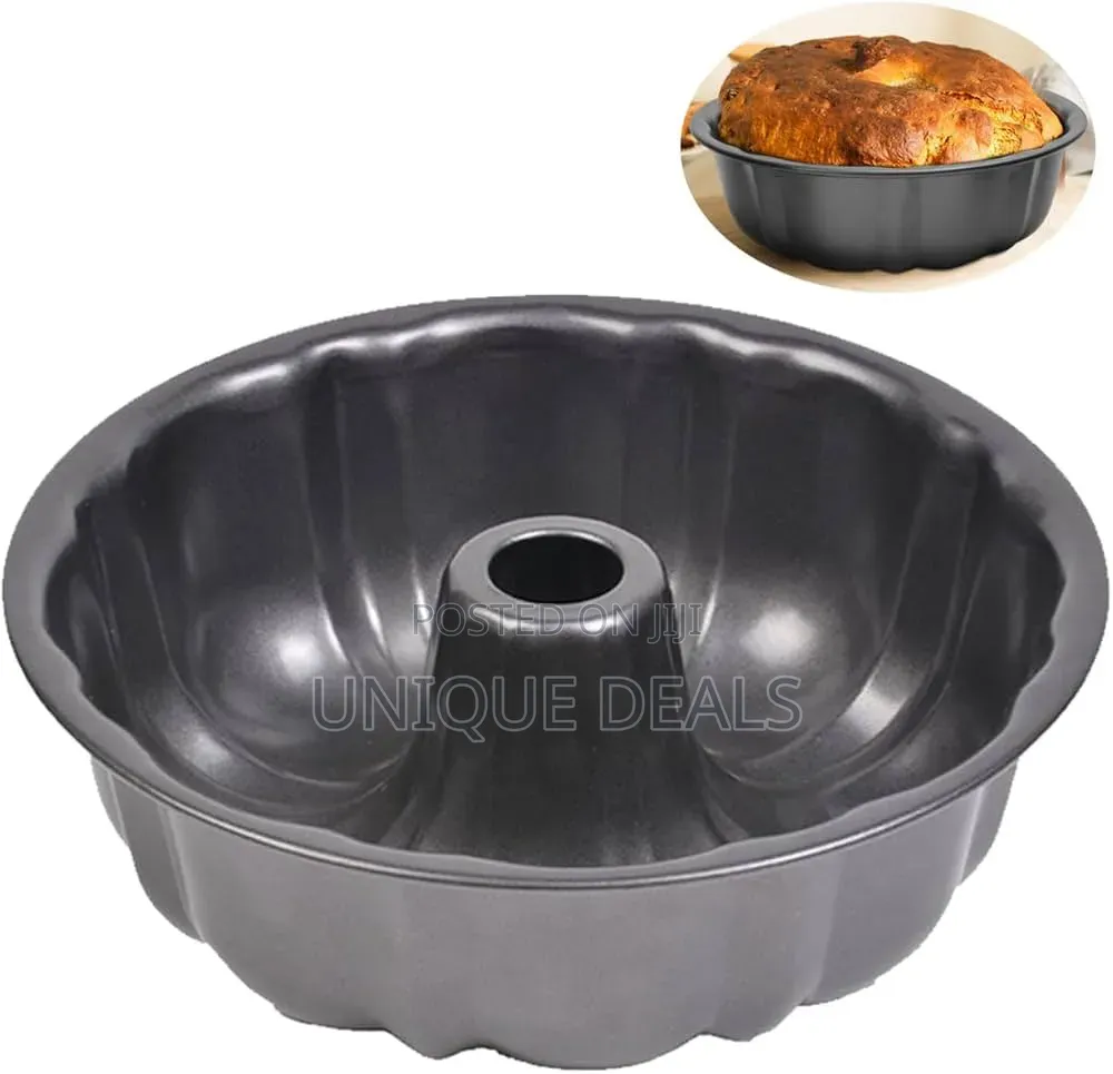 Non-Stick Cake Pan, Heavy Duty Carbon Steel Fluted Tube