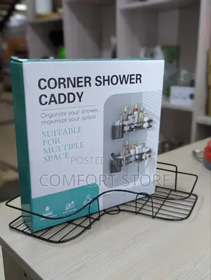 Bathroom Corner Shower Caddy Single Tier Space Saving