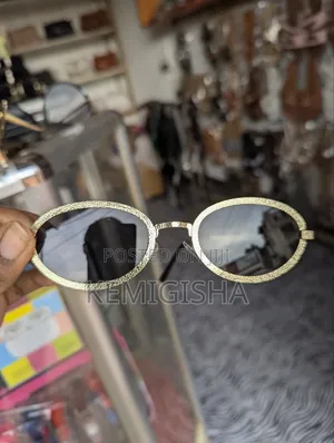 Gold Oval Sunglasses