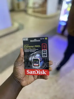 Sandisk Extreme Pro SDHC Uhs-I Cardcapacity of 16gb.