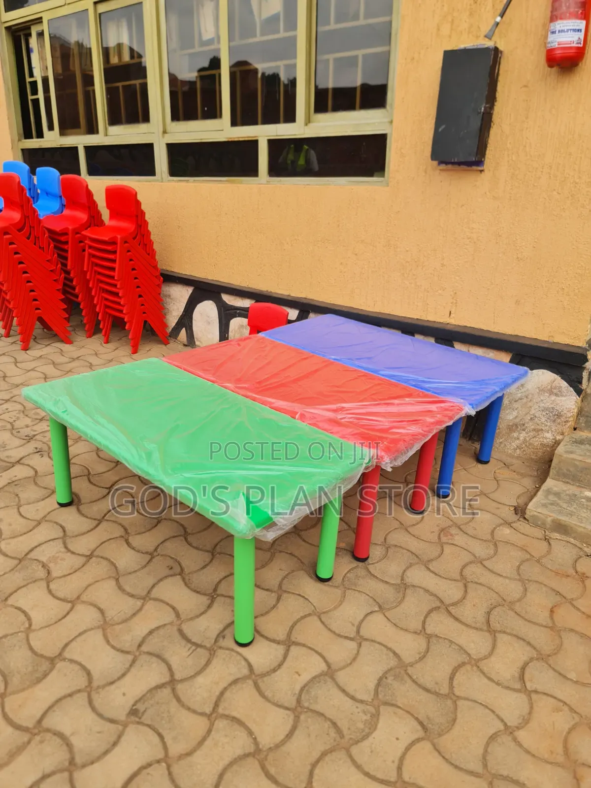 Metal Stand Kids Plastic Table Kids Plastic Table *Blue *