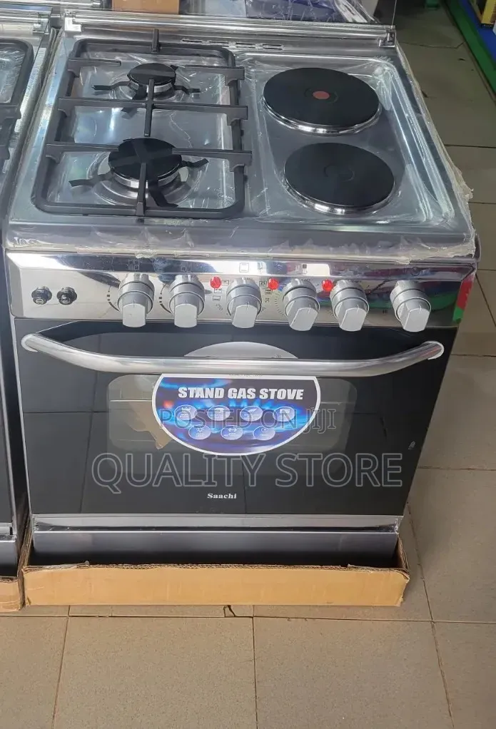 Saachi Gas Cooker 2 Gas +2 Electric 60cm ×60cm
