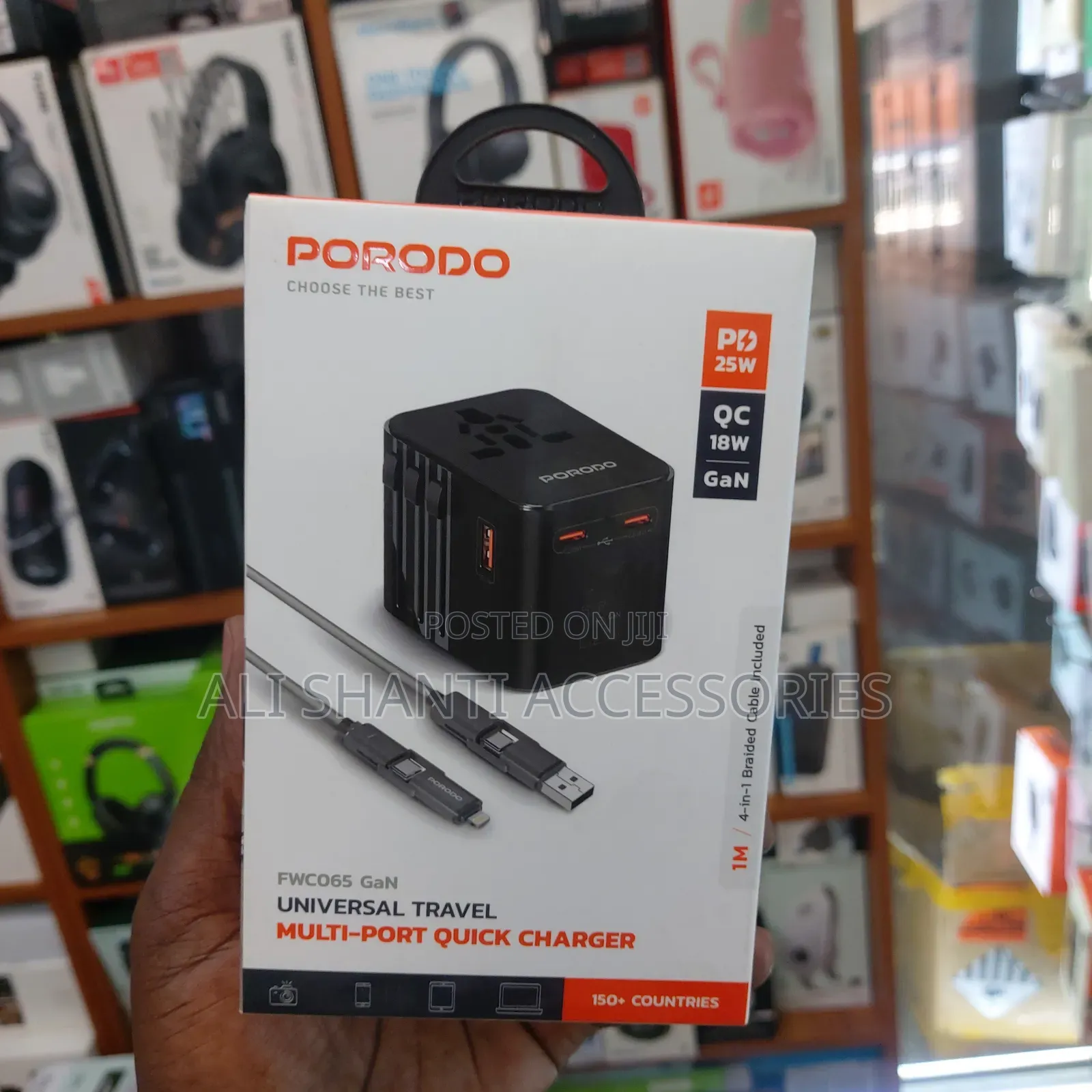 Porodo Universal Travel Multi Port Quick Charger