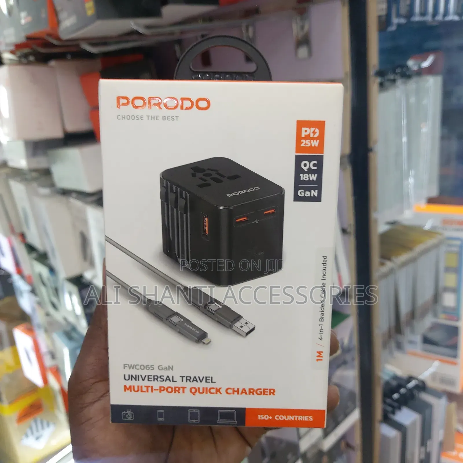 Porodo Universal Travel Multi Port Quick Charger