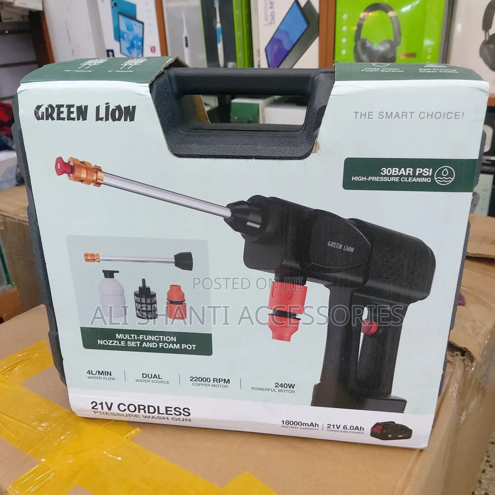 21v Cordless Pressure Washer Gun Greenlion