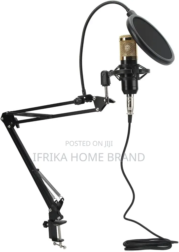 Condenser Microphone Kit, 3.5mm Interface Studio Condenser Mic Stand
