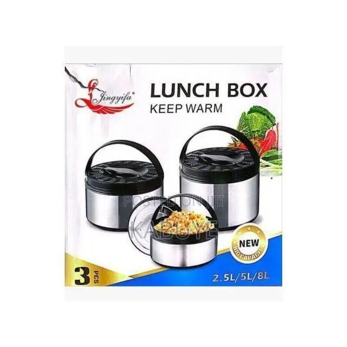 Jingyifa 3-Piece Stainless Steel Lunch Box and Food Warmer Set.