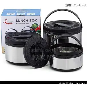 Jingyifa 3-Piece Stainless Steel Lunch Box and Food Warmer Set.