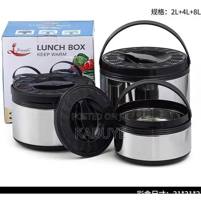 Jingyifa 3-Piece Stainless Steel Lunch Box and Food Warmer Set.