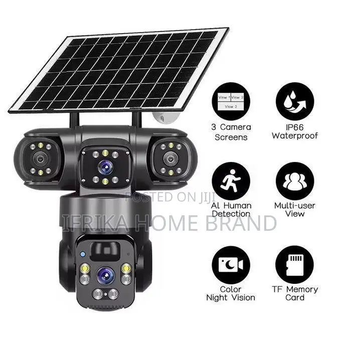 V380 Pro 4g Sim 3-Lens Ip Camera, a Versatile Outdoor Surveillance