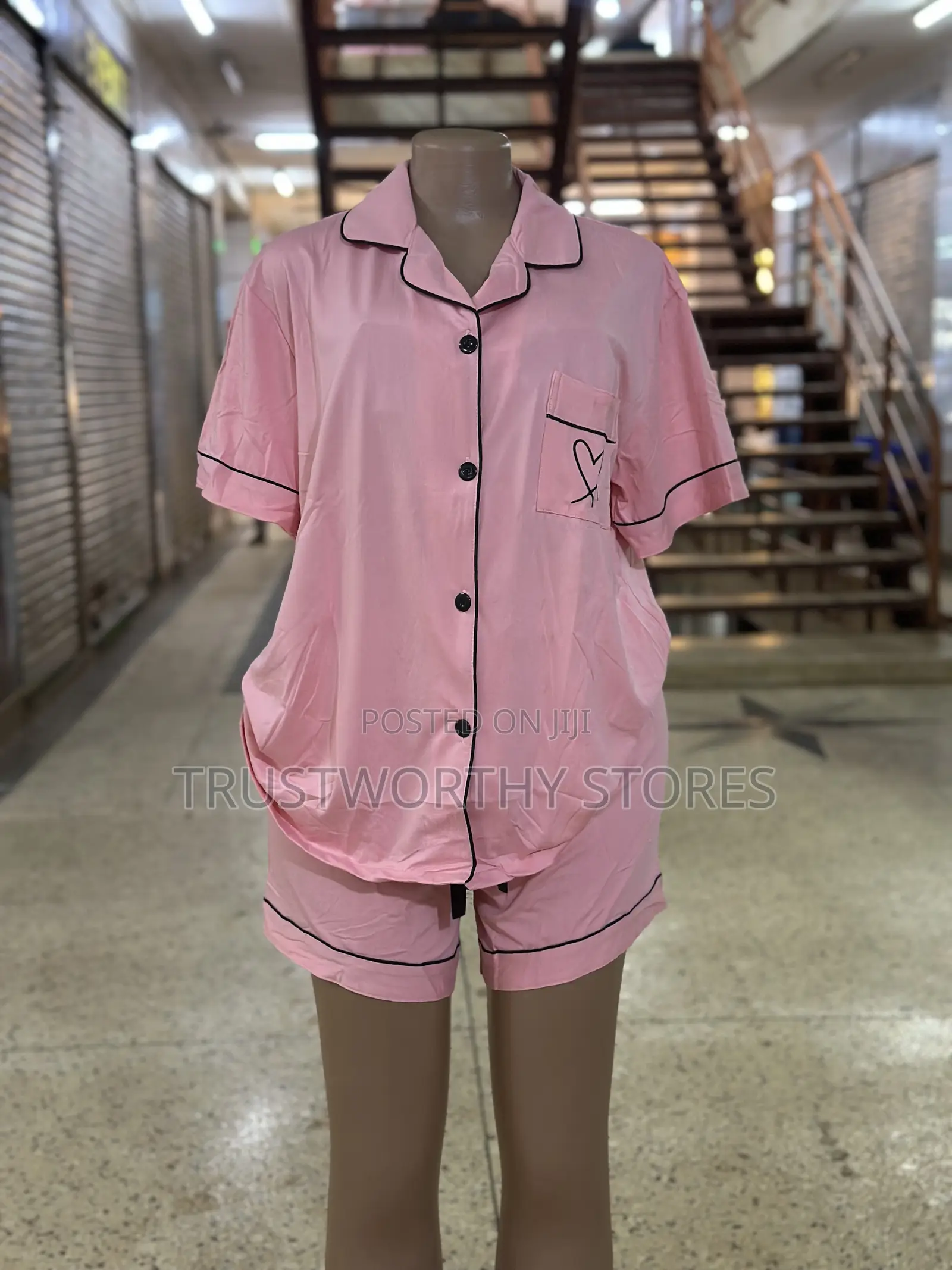 Pink Short Sleeved Sleepwear