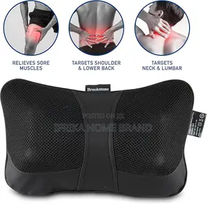 Neck Back Massager Pillow With Shiatsu Kneading Massage Heat Functio