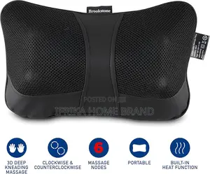 Neck Back Massager Pillow With Shiatsu Kneading Massage Heat Functio