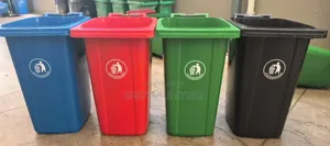 4pcs Plastic Dust Bins Plastic Dust Bins 120ltrs