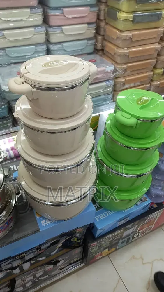 4pc Serving Dishes Insulated Food Warmer Sets With Stainless Steel