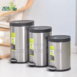 Stainless Steel Round 12litres Step on Dust Bins