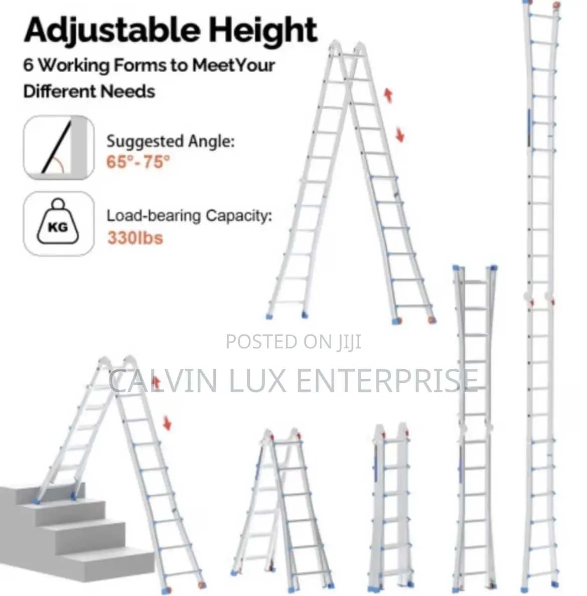 Extension Ladder 14 Steps Foldable