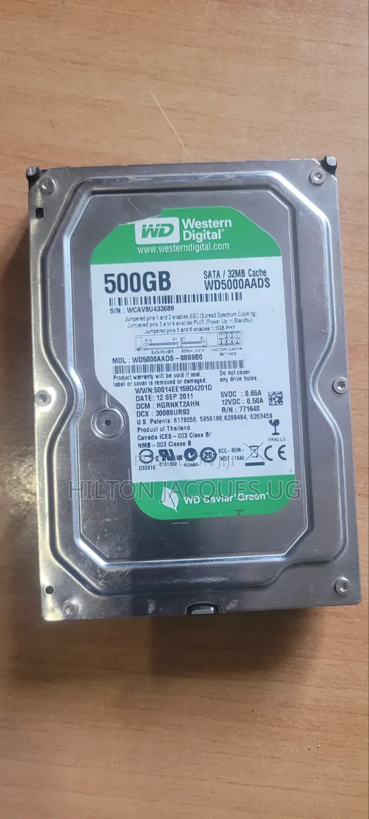 Western Digital 500gb Hard Disk