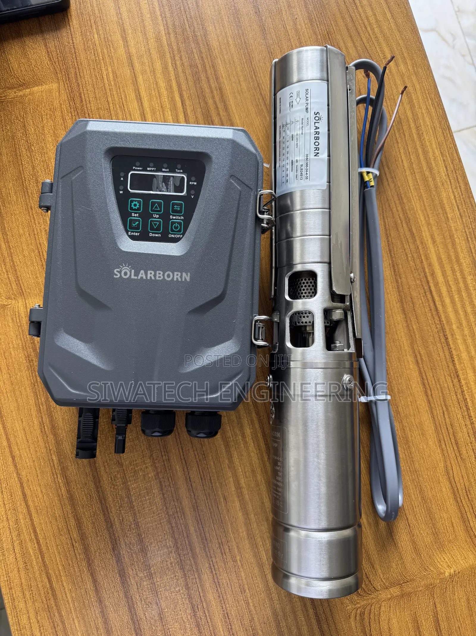 300w Solar Submersible Water Pump, 36m Head, 3cubics/Hr 1-1/4” Outlet