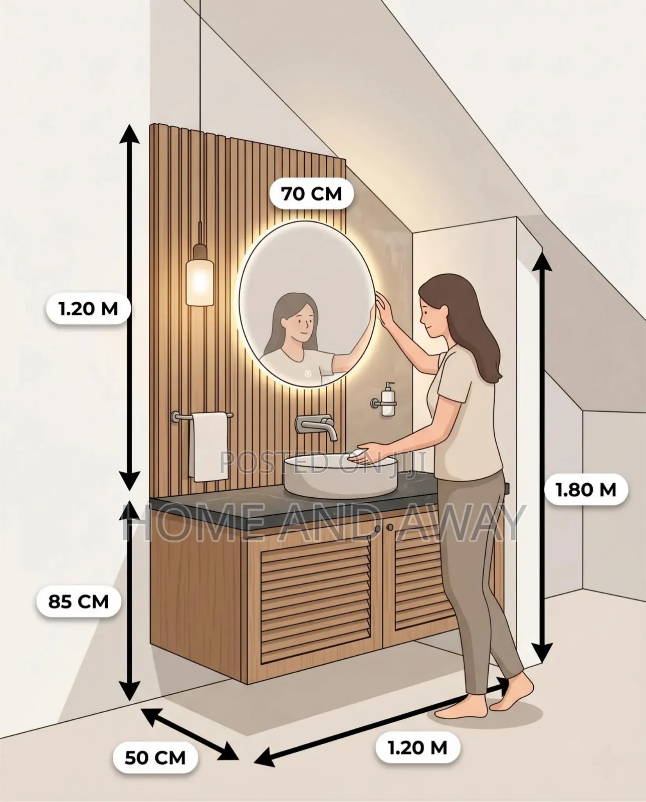 Bathroom Vanity Cabinets Full Set-Up From 1,500,000/- In Any Colour