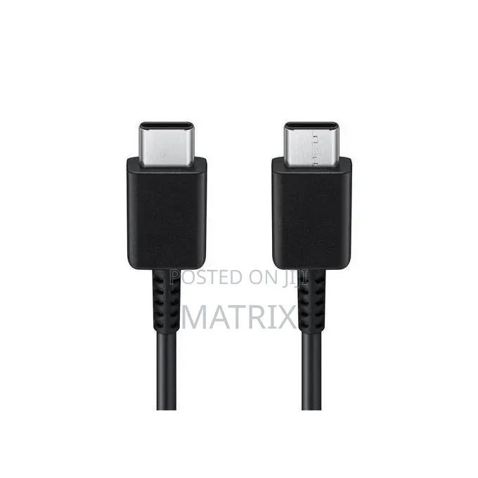 Samsung 65w Pd Power Adapter With Two Usb-C Ports and One Usb-a Port.