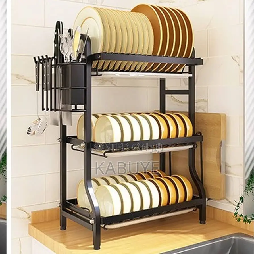 3-Tier Dish Rack Drainer