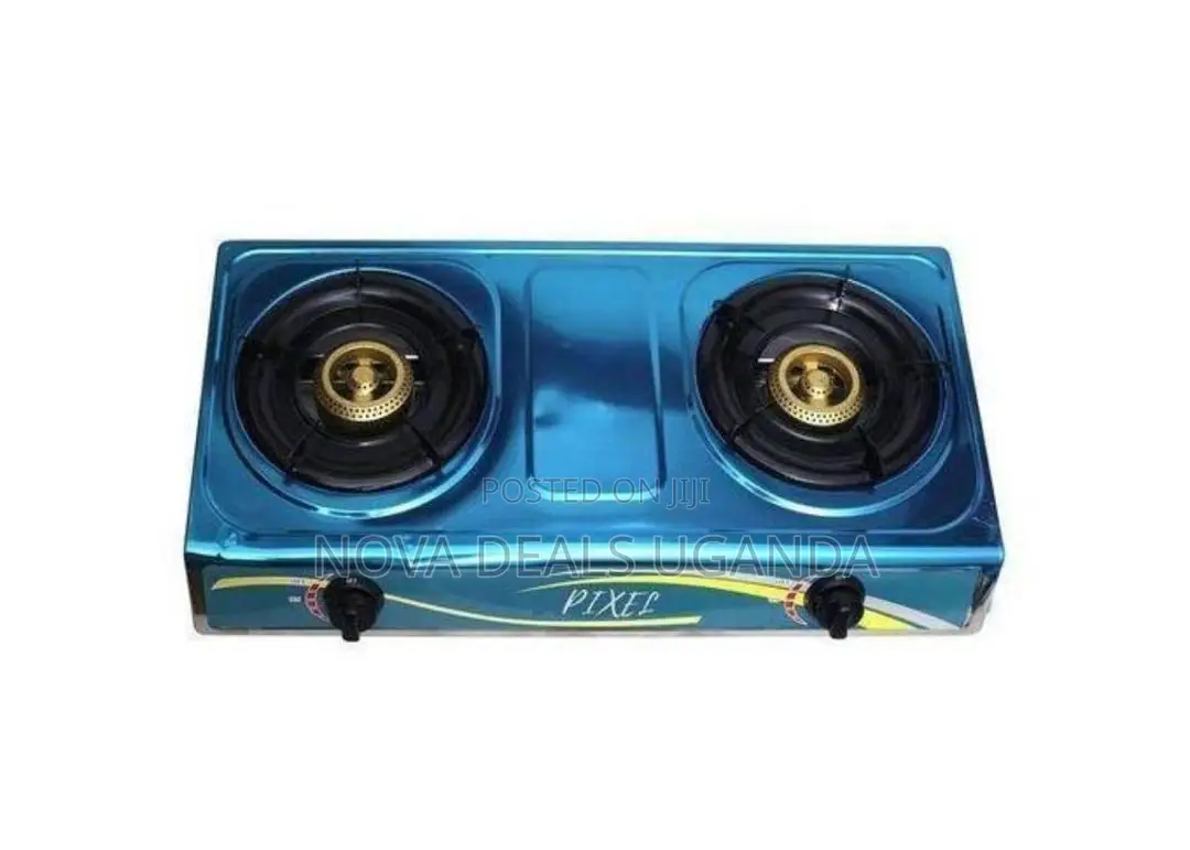 Pixel Double Gas Burner Stainless Steel Auto Ignition Stove