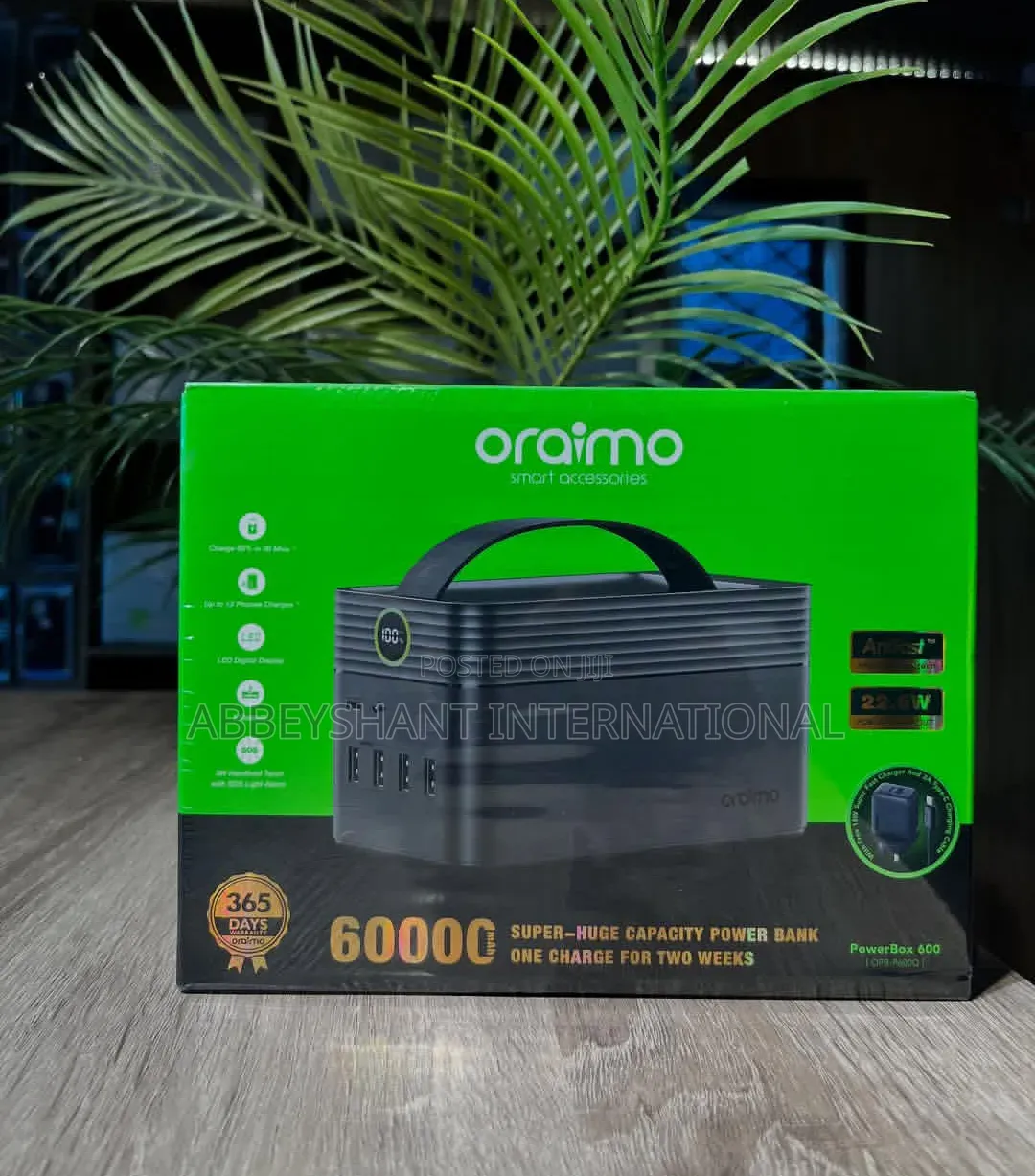 Oraimo Powerbox High-Capacity Portable Power Bank 60000amp Power Bank