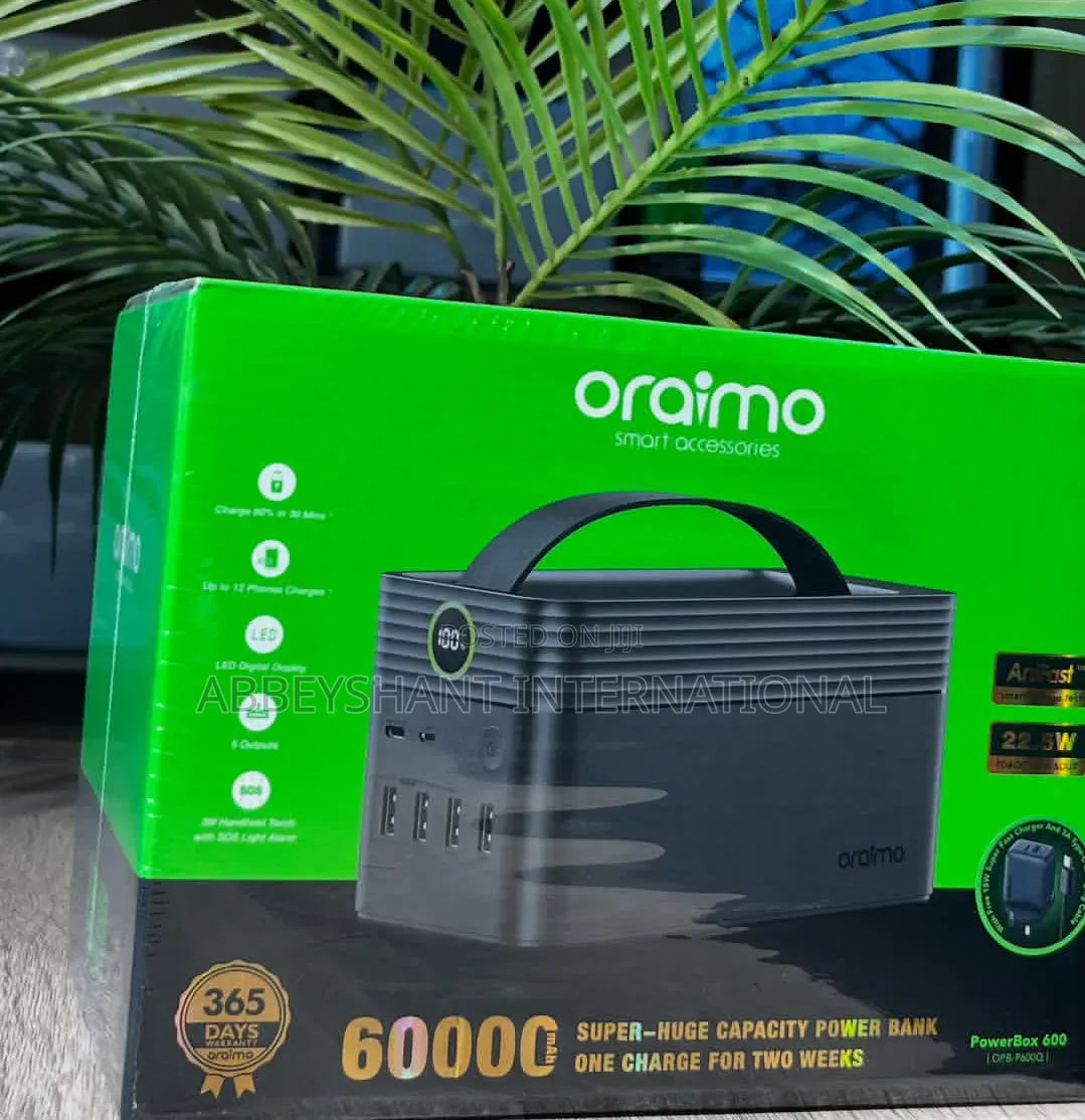 Oraimo Powerbox High-Capacity Portable Power Bank 60000amp Power Bank
