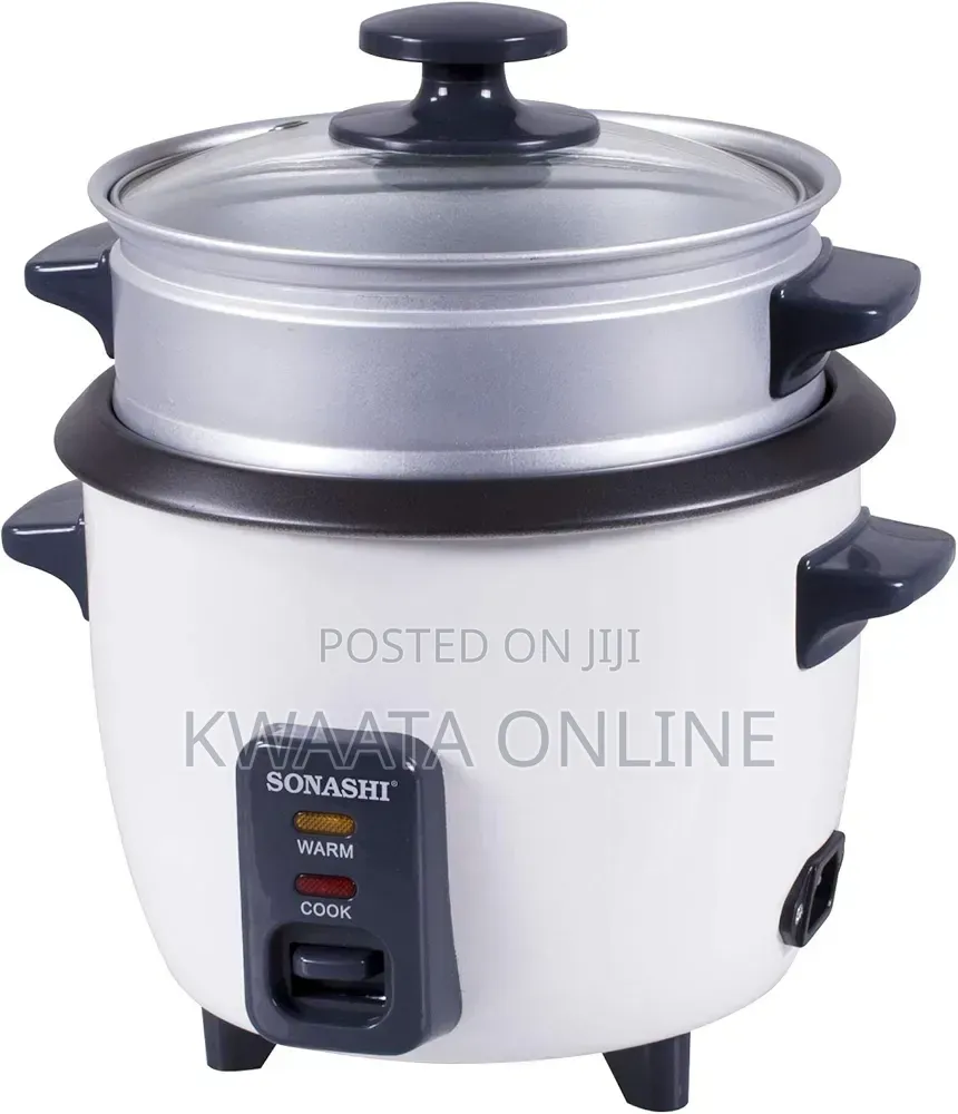 Sonashi 2.8l Rice Cooker With Steamer SRC-328 Tempered Glass Non-Stick