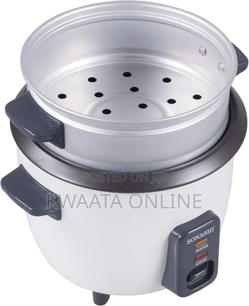 Sonashi 2.8l Rice Cooker With Steamer SRC-328 Tempered Glass Non-Stick