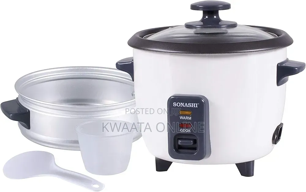 Sonashi 2.8l Rice Cooker With Steamer SRC-328 Tempered Glass Non-Stick