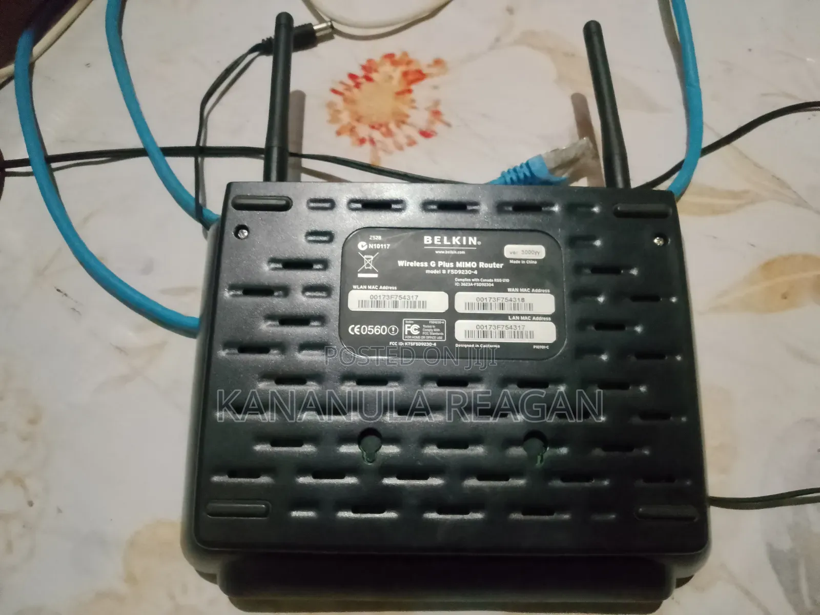 Belkin Wireless G+ Mimo Adsl2+ Modem Router - Used