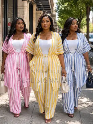 Three Piece Women’S Linen/Cotton Set