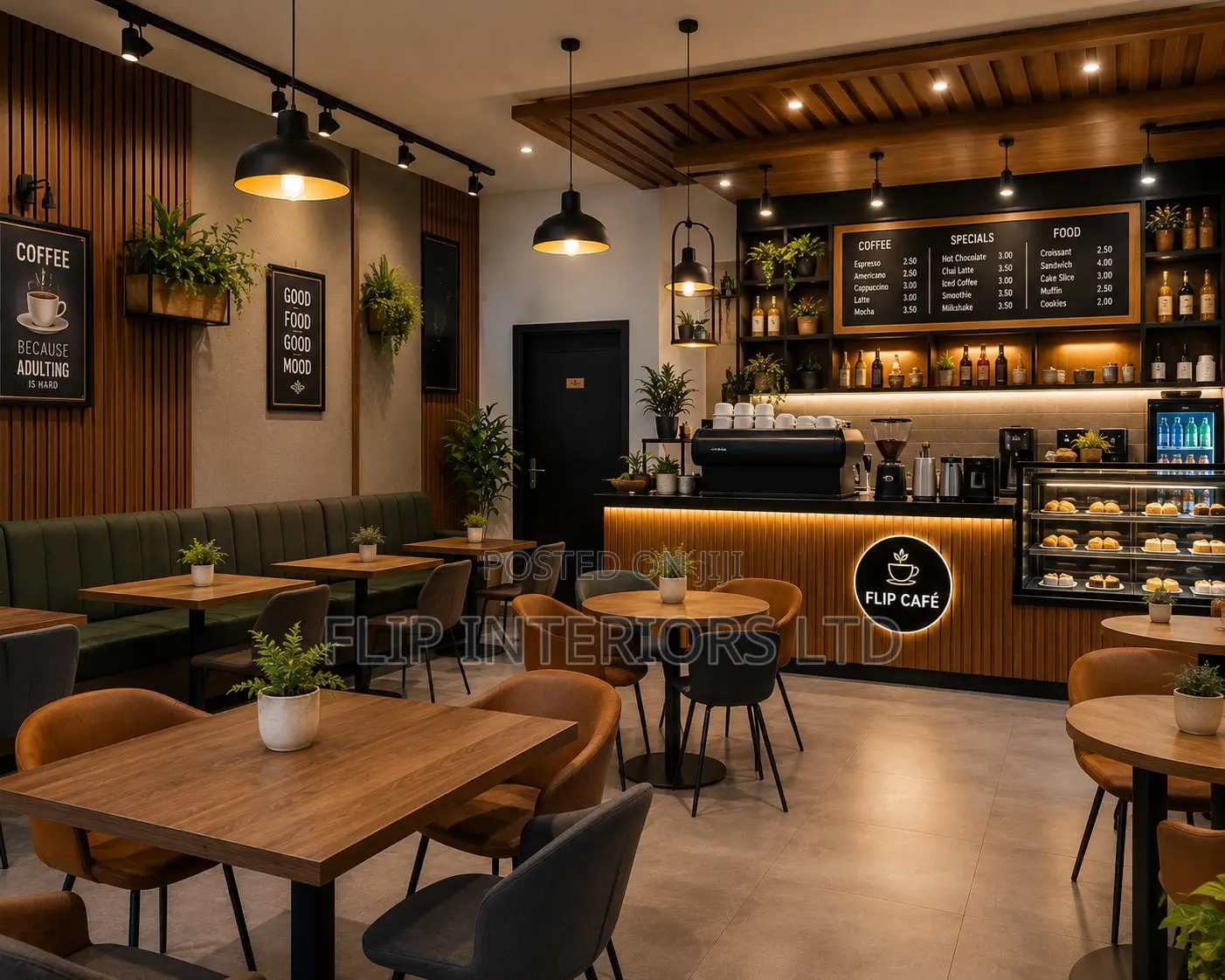 Cafe Interior Design Furnishing Services