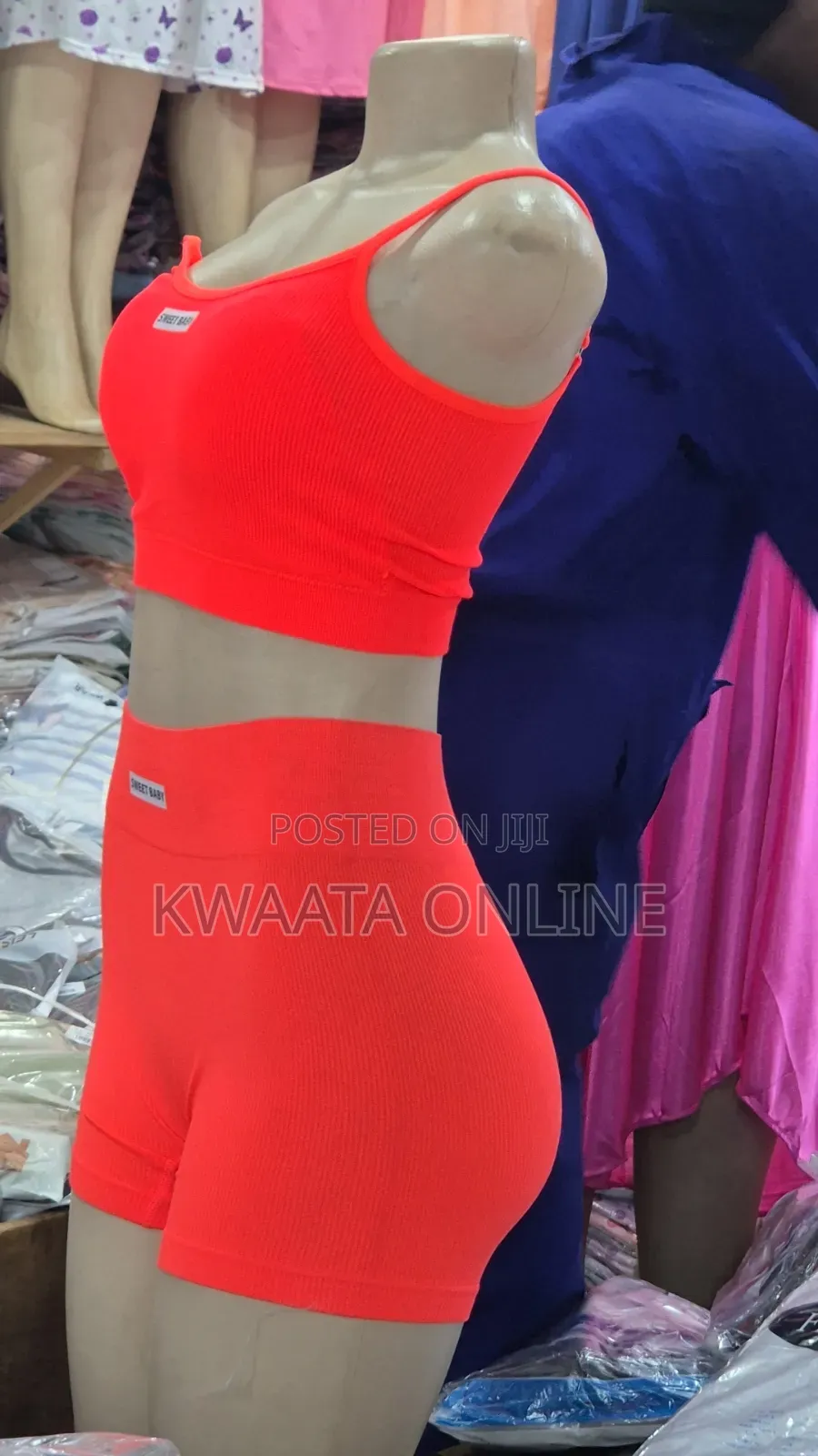 Seamless Ribbed Workout Two Piece Gym Sport Crop Tank Tops Bra,Short