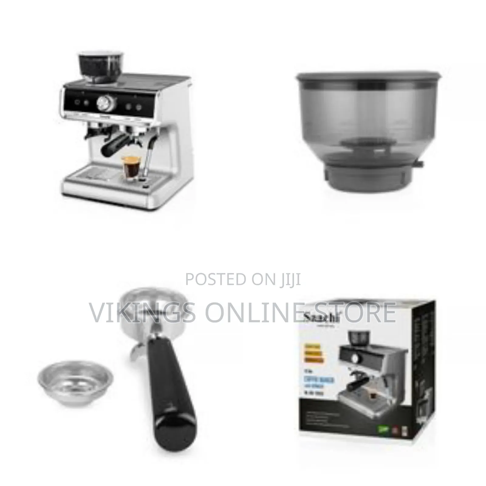 Saachi Cuppucino, Coffee Maker With Grinder And 15 Bar Espresso Pump
