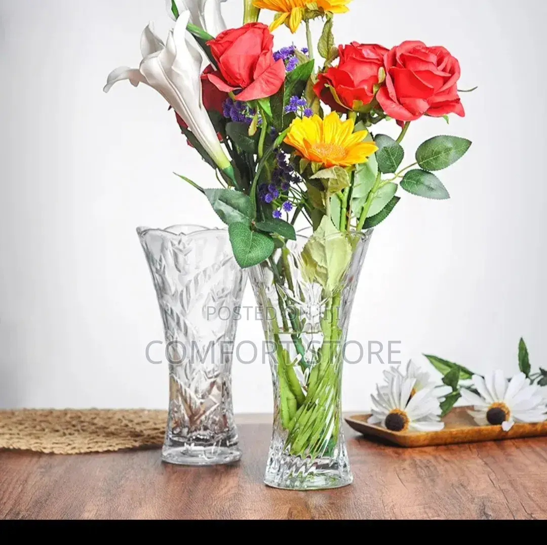 Crystal Flowers Vase