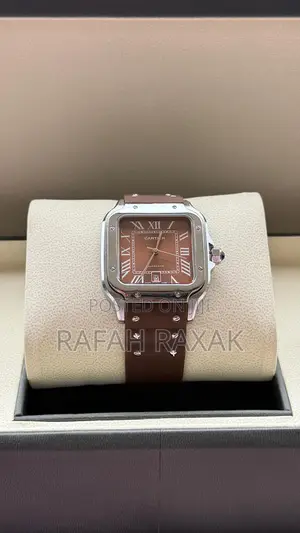 Brown Dial Version of Santos De Cartier Large Model Watch