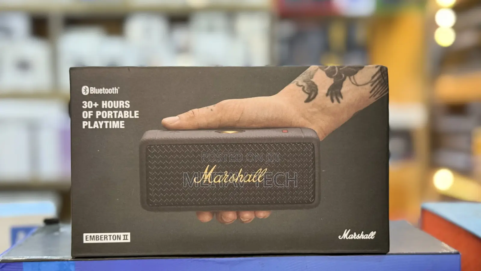 Marshall Emberton 2 Ii Portable Bluetooth Speaker, Black Brass